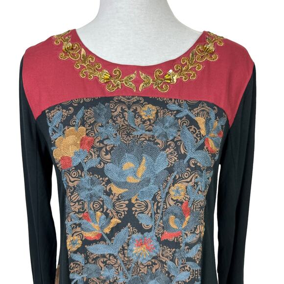 Soft Surroundings | NWT Icon Sultana Sequin Embellished Long Sleeve Maxi Dress - Picture 5 of 16